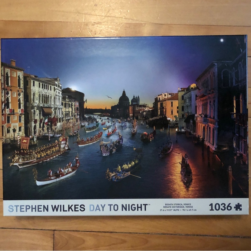 Stephen Wilkes Day to Night Venice Regata Boat Art 1036 Piece Jigsaw Puzzle
